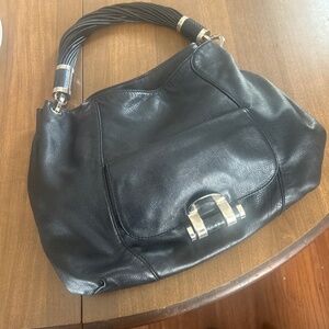 Michael Kors black leather purse